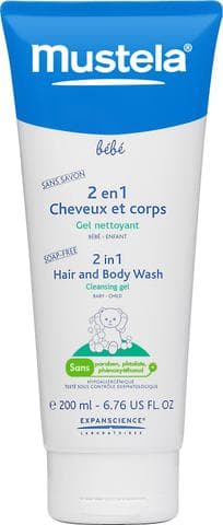 Mustela Bebe гель-шампунь 2 в 1.