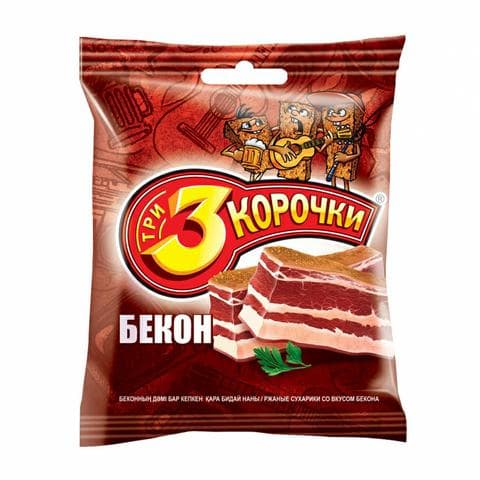 Сухарики "Три корочки" бекон