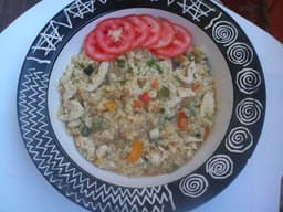 Соте из курицы с рисом и овощами