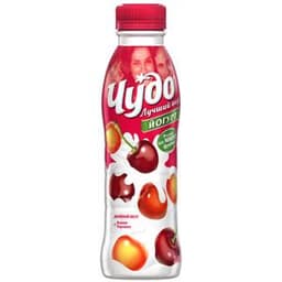 Йогурт "Чудо" Двойной вкус Вишня+Черешня 2,4% 400г