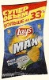Чипсы Lays Max Сметана и Лук Супер объем 200г