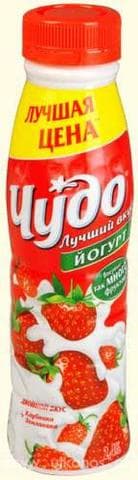 Йогурт Чудо вкус Клубника - Земляника 2,4% 290г
