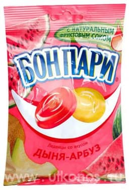 Леденцы Бон Пари дыня-арбуз 75г