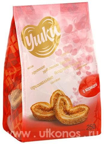 Еченье Ушки с корицей 250г