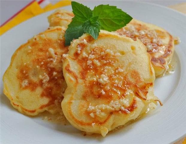 Оладьи с яблоком