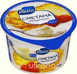 Сметана деревенская Valio 42%