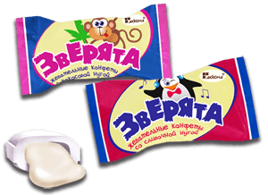 Зверята конфета