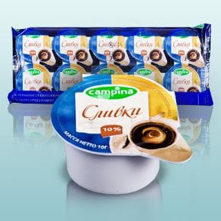 Сливки "Campina" 10%