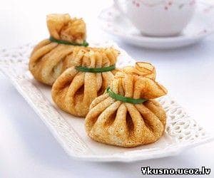 Блинные мешочки с начинкой