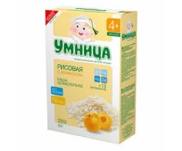 Рисовая каша безмолочная с абрикосом  Умница