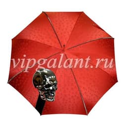 Зонт женский трость 416N/W33 Pasotti RED+SKULLS