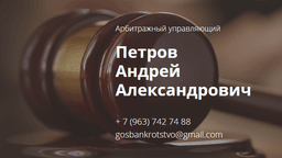 Арбитражный управляющий Петров Андрей Александров, Москва
