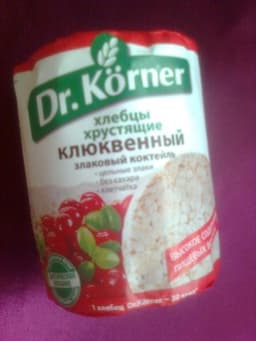 Хлебцы  хрустящие  "Злаковый  коктейль  клюквенный" Dr. Körner