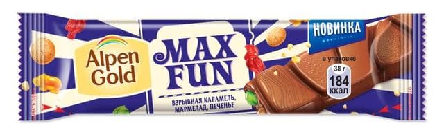 Шоколадный батончик Alpen Gold MaxFun