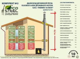 Комплект дымохода eco-steel