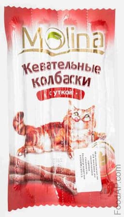 MOLINA, колбаски д/кошек Индейка и ягненок