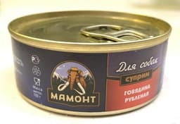 Корм для собак Мамонт суприм говядина рубленая