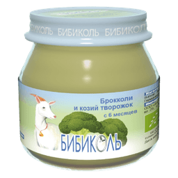 Пюре Бибиколь брокколи и козий творожок