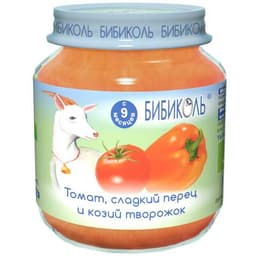 Пюре Бибиколь томат сладкий перец и козий творожок
