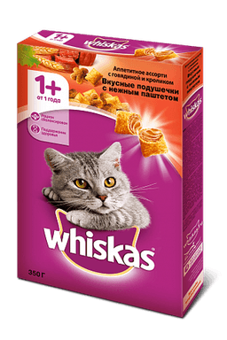 Whiskas Вкусные подушечки с нежным паштетом