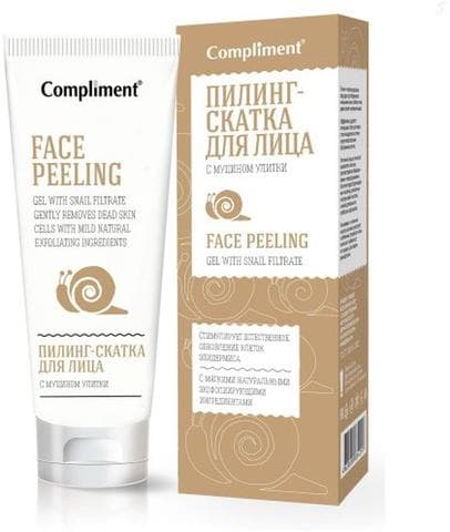 Пилинг-скатка для лица FACE PEELING Compliment с муцином улитки GEL WITH SNAIL FILTRATE