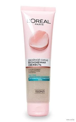 Скраб для лица LOREAL Paris Двойной скраб , бесконечная свежесть
