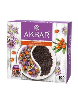 Чай черный Akbar "Чабрец и Облепиха" 100 конвертов