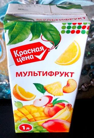 Сок Красная цена мультифрукт