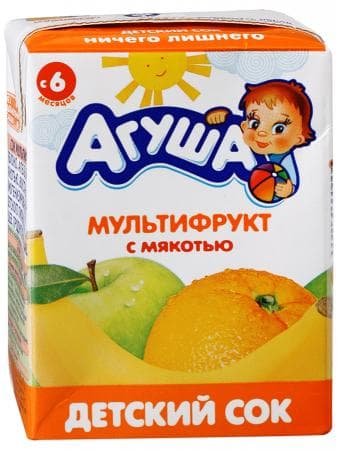 Сок "Агуша", мультифрукт с мякотью