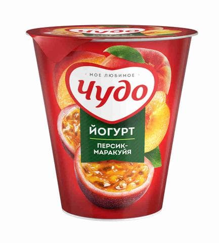 Йогурт "Чудо", персик-маракуйя 2,5 %