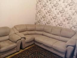 Угловой диван с тумбой и кресло Берг Home Collection