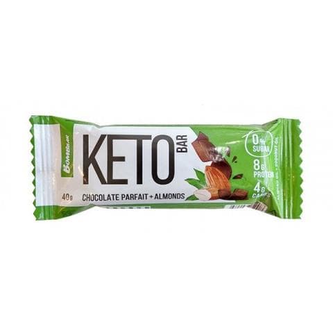 Keto bar chocolate parfait + almonds