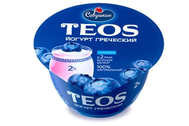 Teos греческий йогурт черника