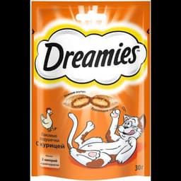 Лакомые подушечки "Dreamies" с курицей