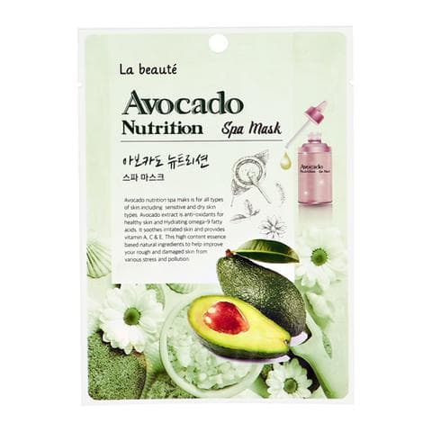 Тканевая маска для лица LA BEAUTE с экстрактом авокадо
