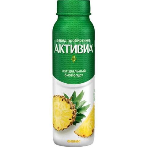 Йогурт питьевой "Danone Активиа", с ананасом