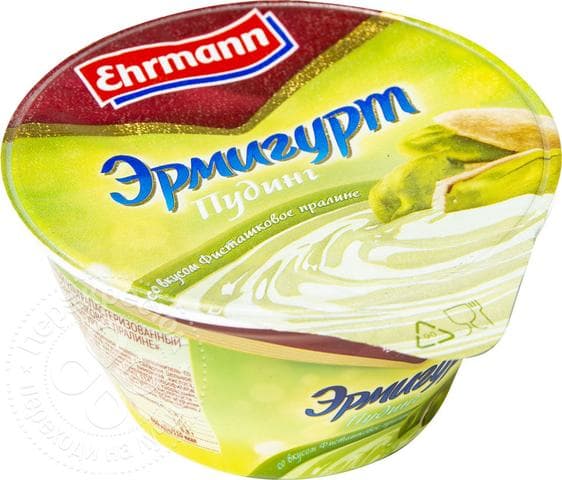 Эрмигурт пудинг фисташковое пралине
