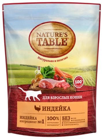 Корм для кошек Nature's Table Индейка