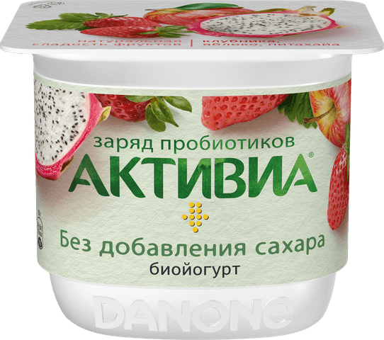Активиа клубника, яблоко, питахайя