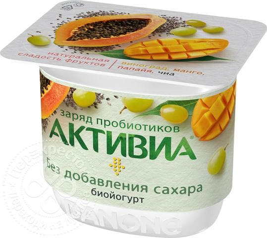 Активиа виноград, манго, папайя, чиа