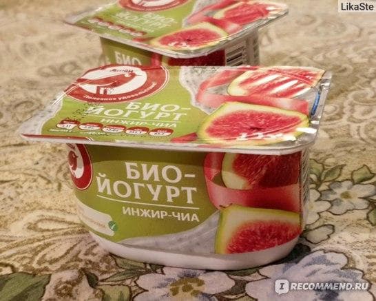 Ашан биойогурт инжир чиа