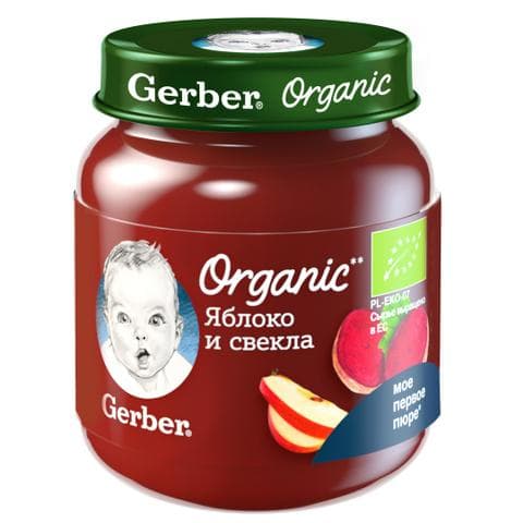 Пюре Gerber Organic яблоко-свекла