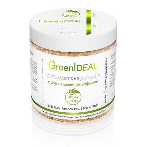 Соль для ванн с успокаивающим эффектом GreenIDEAL