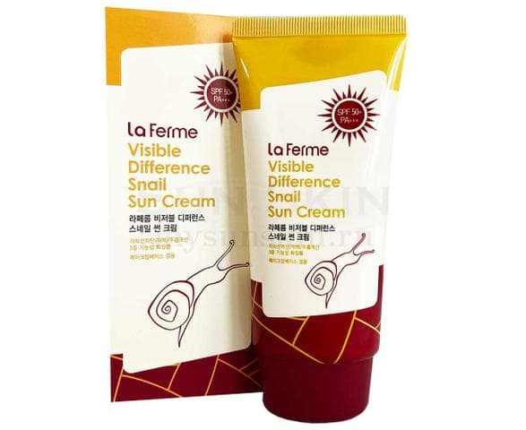 Солнцезащитный крем Visible Difference Snail SPF50 FarmStay 