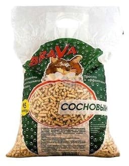 Наполнитель для кошачьего туалета "Сосновый" Brava