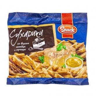 Сухарики, Snack, холодец и горчица