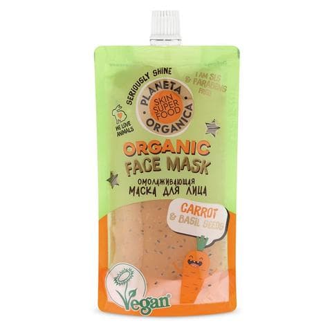Carrot & basil seeds маска для лица Planeta Organica