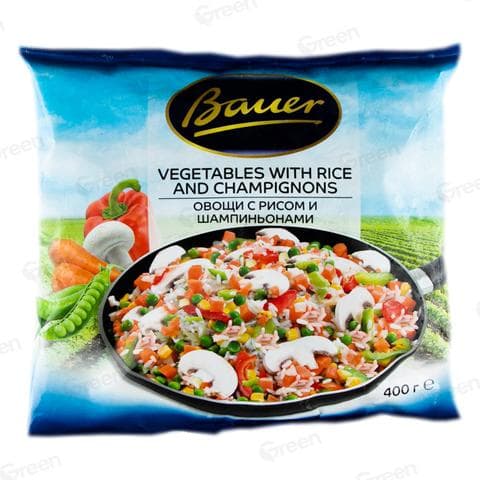 Овощи с рисом и шампиньонами «Bauer»