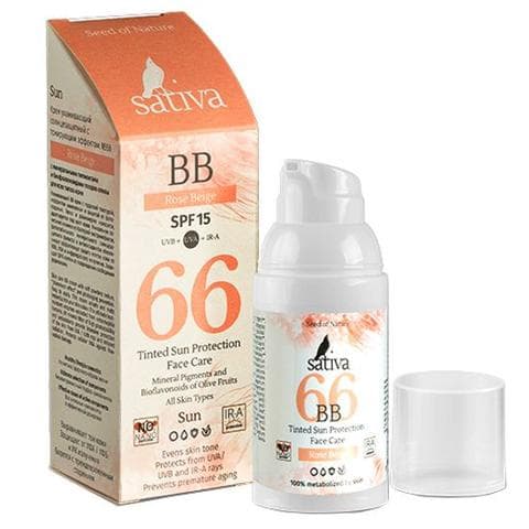 BB-крем для лица с тонирующим эффектом №66 Sativa Sun BB Tinted Sun Protection Face Care