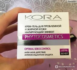 Крем-гель ООО "ФИТОПРОМ" KORA матирующий эффект